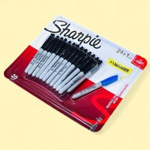 Black and Blue Sharpie Markers, 24-pack + 1 NEW